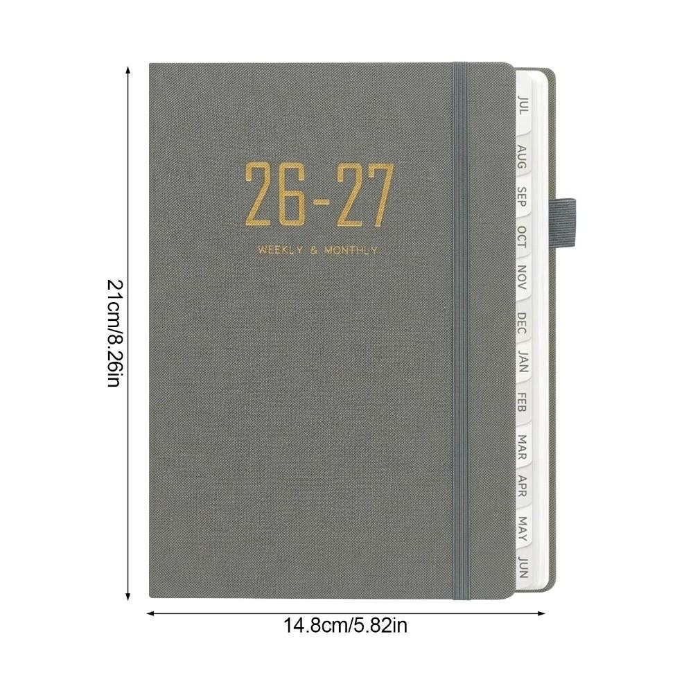 Daily Planning 2027 A5 Planner Notebook with Strap Daily Planner Fabric Notebook Office Stationery
