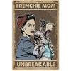 Graman Metal Tin Retro Sign Unbreakable French Bulldog Tattoo Girl Vintage Wall Poster Metal Plaque   for Home Coffee Wall Decor