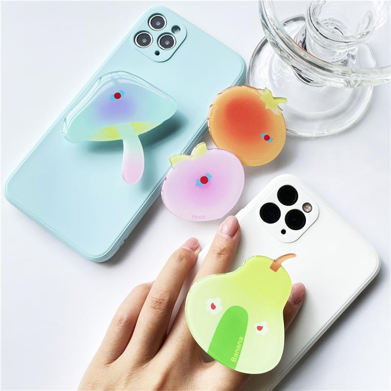 Custom Acrylic Phone Socket Cartoon Charm Phone Grip UV Print Epoxy Acrylic Phone Holder Griptok for Gifts