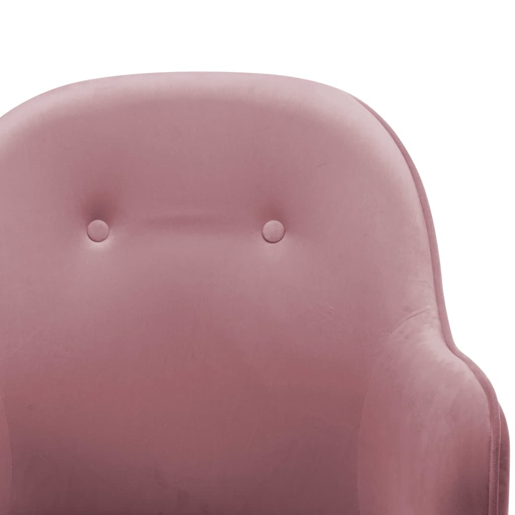 Rocking Chair Pink Velvet