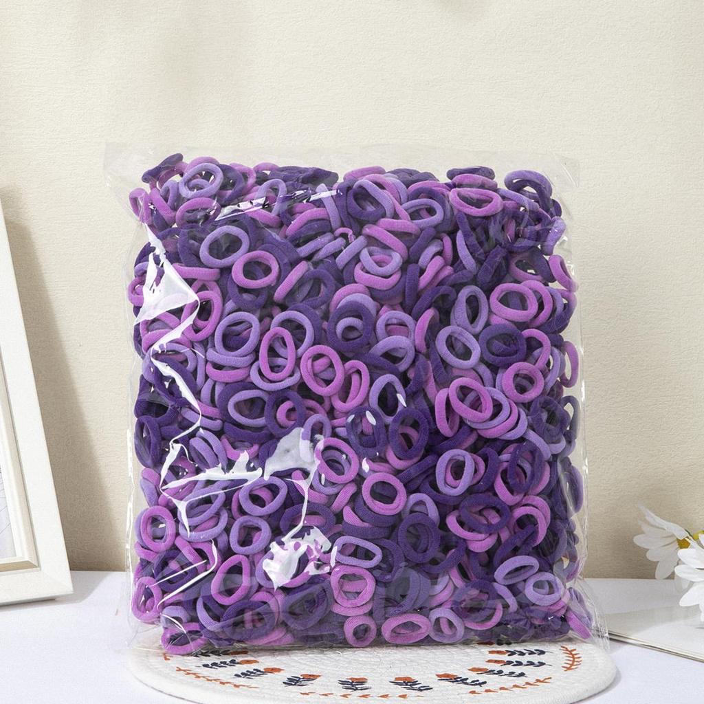 100 шт. Разноцветные базовые нейлоновые эластичные резинки для волос для девочек, для хвостиков, резинки-скранчи, детские базовые аксессуары для волос