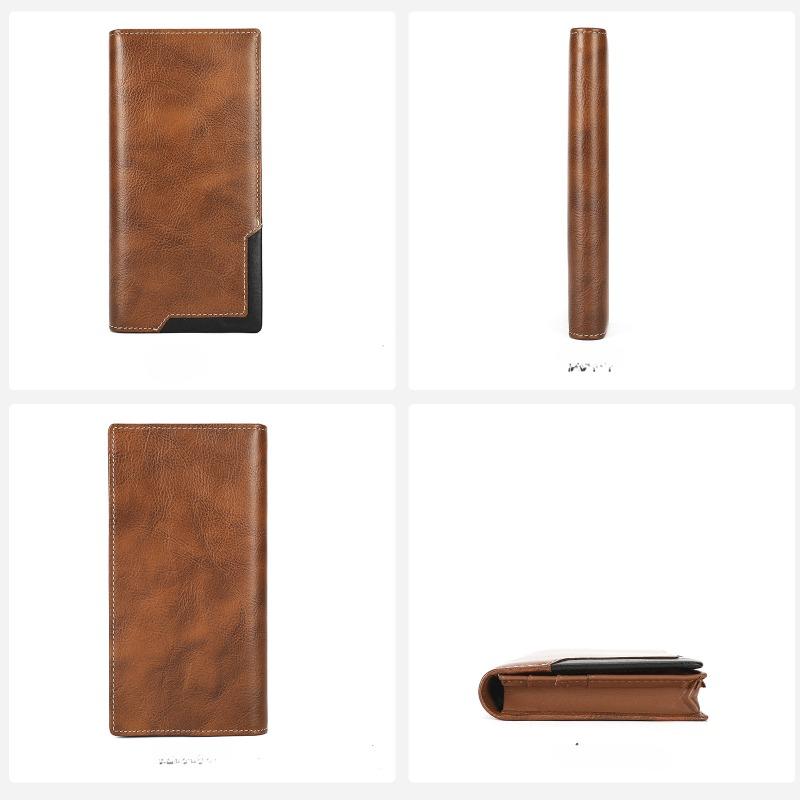 Винтажный мужской кошелек из натуральной кожи, универсальный кожаный мужской длинный кошелек, сумка-мешок Bull Pickup для мужчин