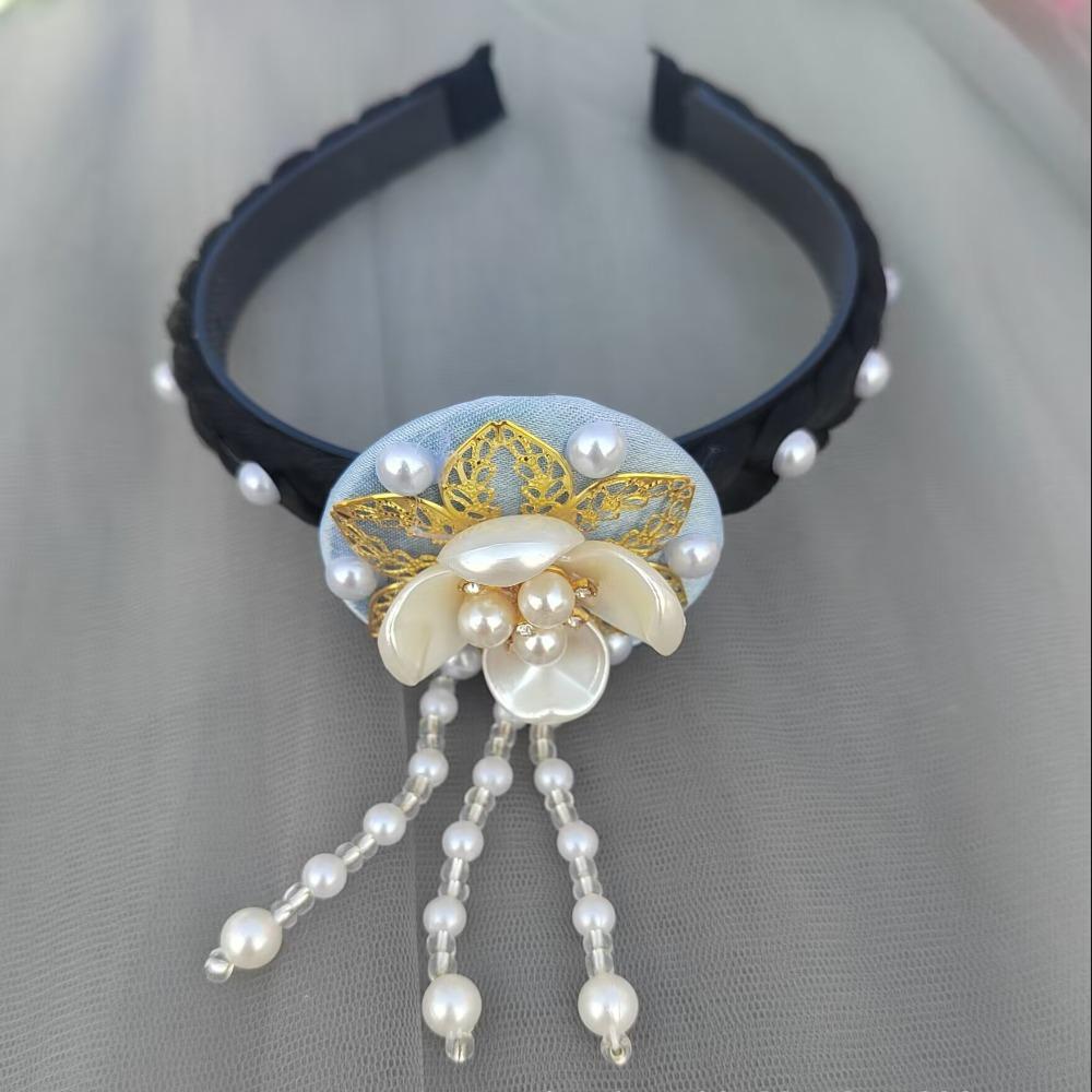 Pearl Hanbok Hairband Tassels Stage Dance Hair Hoop Gift Korean Headband Children