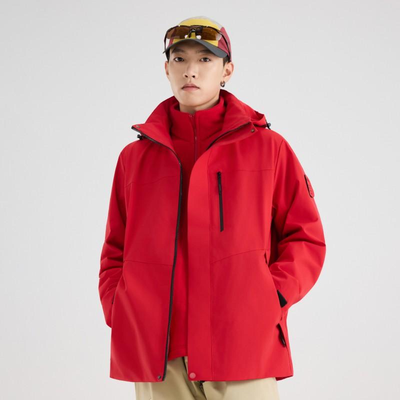 3-in-1 Waterproof Windproof Hiking Jacket With Removable Fleece Liner Men Women Outdoor Camping Trekking