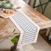 Yun Cotton-Linen Patchwork Table Runner with Two-Color Tassels - Natural Material, American Country Festival Style
