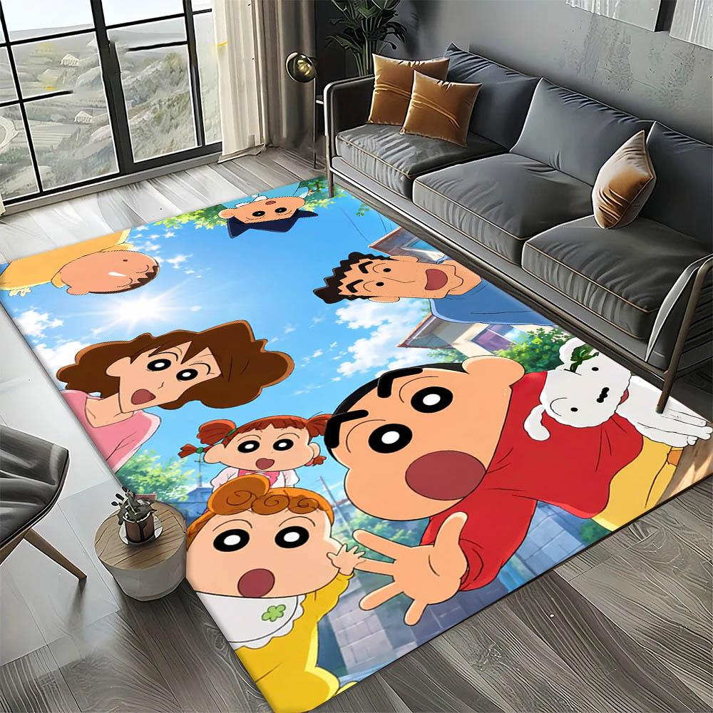C-Crayon Shin-Chan Cute Cartoon 3D Carpet Rug Art for Room Decor Home Kitchen KidsDoor Gift Kids Area Rug Non-slip Floor Mat