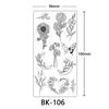 Women Sexy Temporary Tattoo Stickers Black Roses Pattern Full Flower Design Used for Arm Body Art Big Large Fake Tattoo Stickers