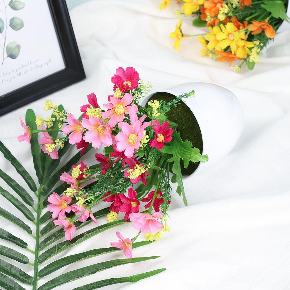 Домашний декор Праздничные принадлежности Искусственные растения Шелковые хризантемы Имитация бонсай Цветы в горшках