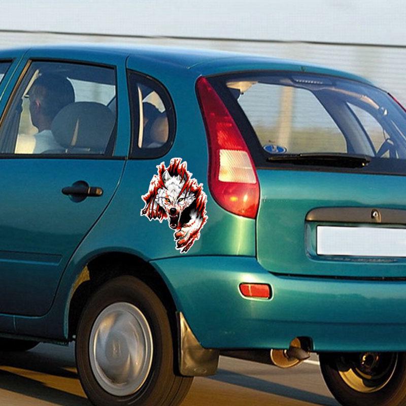 1 шт. автомобильная наклейка забавная охотничья волк авто мультяшная наклейка украшение