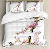 Plant Flower Hummingbirds Bedding Set 3pcs Boys Girls Duvet Cover Pillowcase Kids Adult Quilt Cover Double Bed Set Home Textile