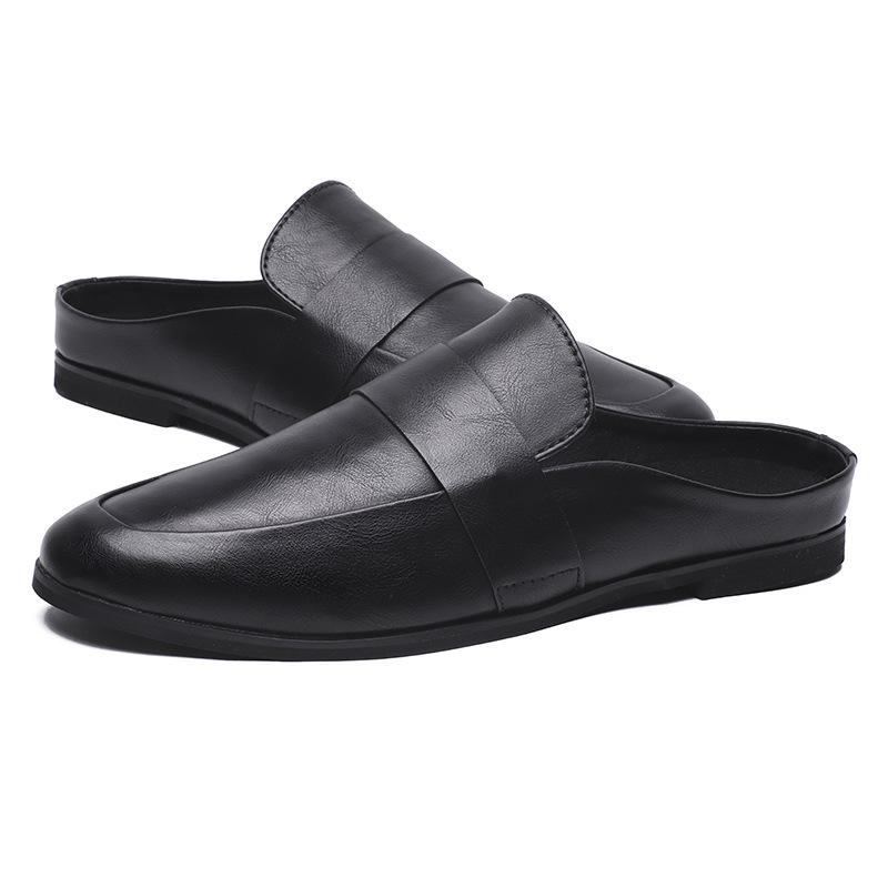 Модные мужские шлепанцы с закрытым носком, премиальные уличные тапочки большого размера, модный дизайн с открытой пяткой для пляжных прогулок, повседневная удобная обувь