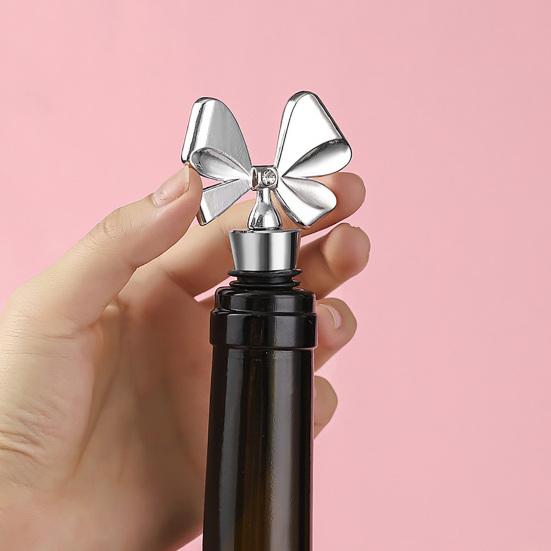 Пробка для красного вина с бантом, уплотнительная крышка для бутылок шампанского, гибкая пробка для бутылок, кухонные принадлежности для бара