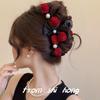 Velvet 3D Rose Bow Hairpin - Elegant and Versatile Head Clip