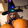 5PCS Halloween Witch Hats LED String Lights Light Up Outdoor Hanging House Decor
