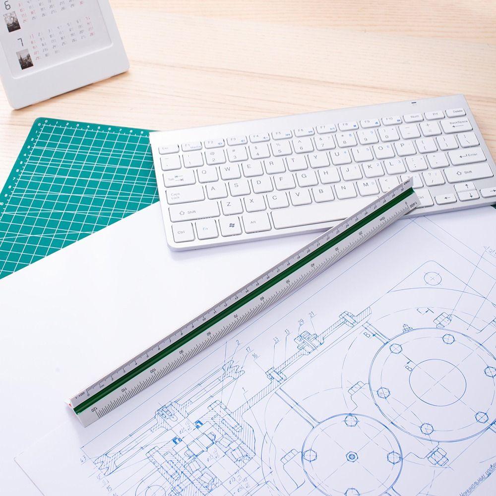 Student Design Ruler Stationery Architect Engineer Scale Ruler Triangular Ruler Technical Ruler