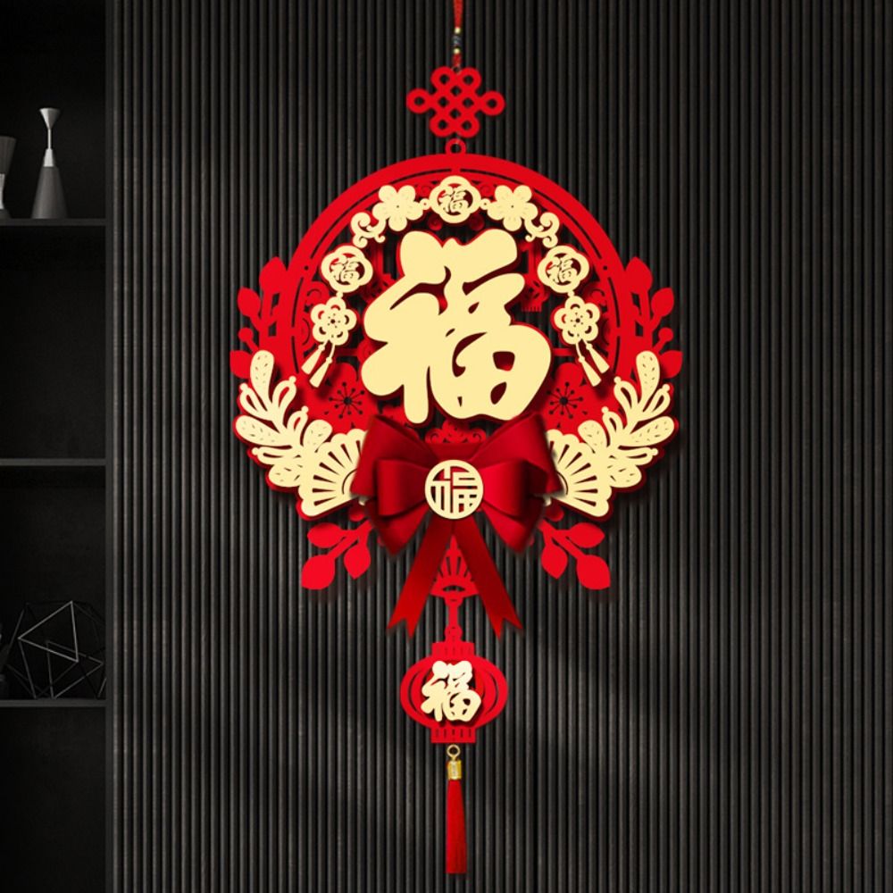 Традиционное китайское новогоднее украшение-подвеска с кисточками, подвесной орнамент, китайский узел, настенное