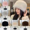 Warm Fluffy Fur Bucket Hat Ear Protection Panama Cap Chrismas Gifts Snow Ski Cap  Winter