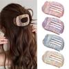 New Acetic Acid Flat Large Hair Clip Round Shark Clip Half Tuck Back Head Tray Hair Scratching Accessories Wholesale