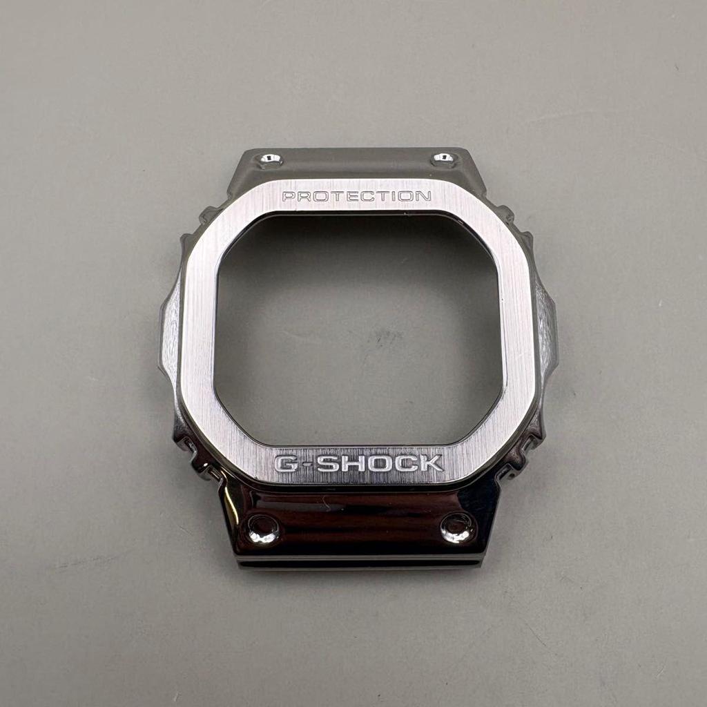 Used CASIO G-SHOCK GMW-B5000 Genuine Metal Bezel Silver Custom Part