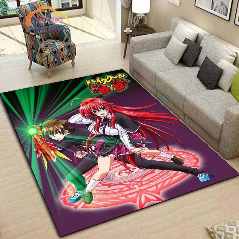 Ковер DxD для средней школы, милый сексуальный коврик с героями аниме для девочек, мультяшный ковер, большой декоративный нескользящий коврик в гостиной, для йоги для девочек