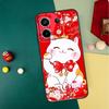 Китайский милый счастливый кот Чехол Для Xiaomi Redmi Note 14 13 12 11 15 Pro Plus Redmi 15 13 10 10C 12C 13C 14C 15C Funda