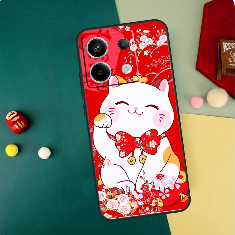 Китайский милый счастливый кот Чехол Для Xiaomi Redmi Note 14 13 12 11 15 Pro Plus Redmi 15 13 10 10C 12C 13C 14C 15C Funda