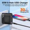65W USB Charger PD Fast Charging 4 Ports Mobile Phone Charger for Xiaomi iPhone Samsung  Quick Charge3.0 Fast Wall Charger