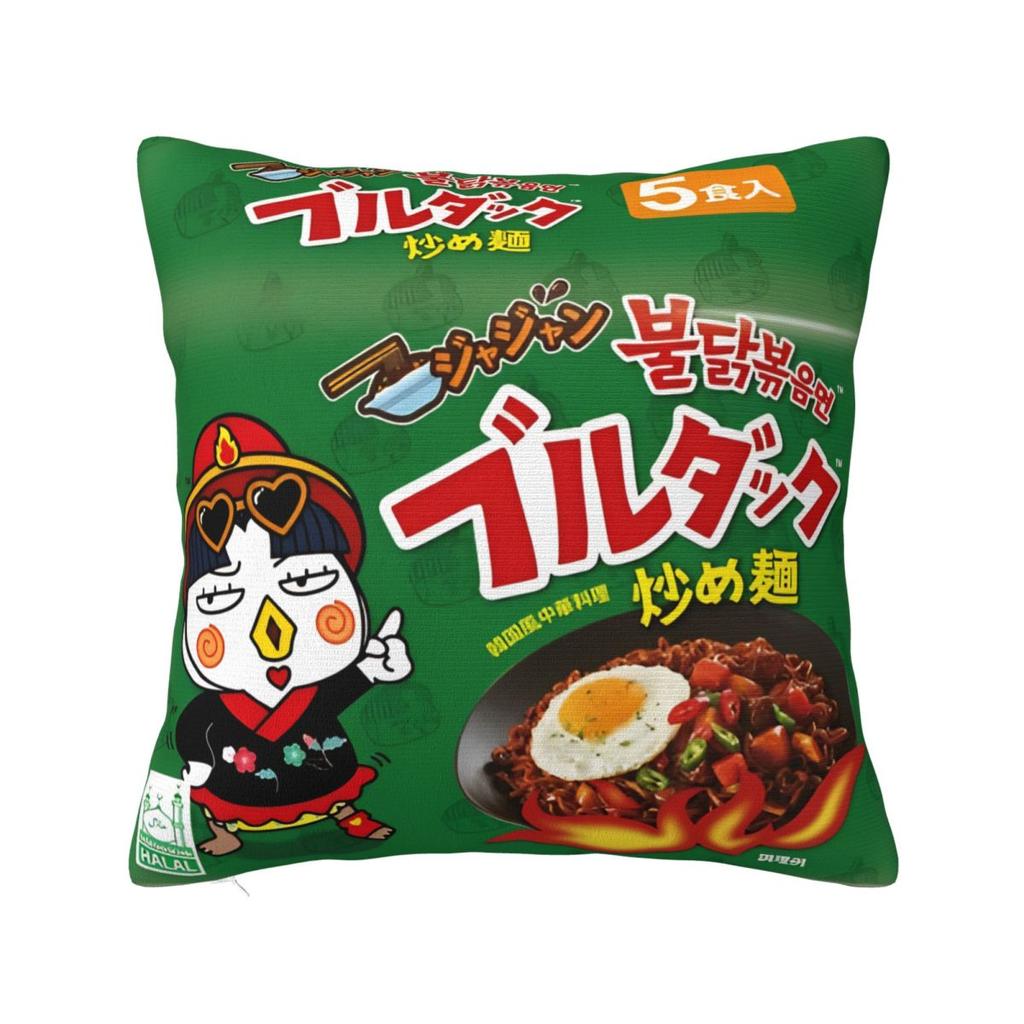 Острые Куриные Лапша Buldak Hot Chicken Flavor Ramen Наволочка Современная Наволочка Квадратная Наволочка для Подушки