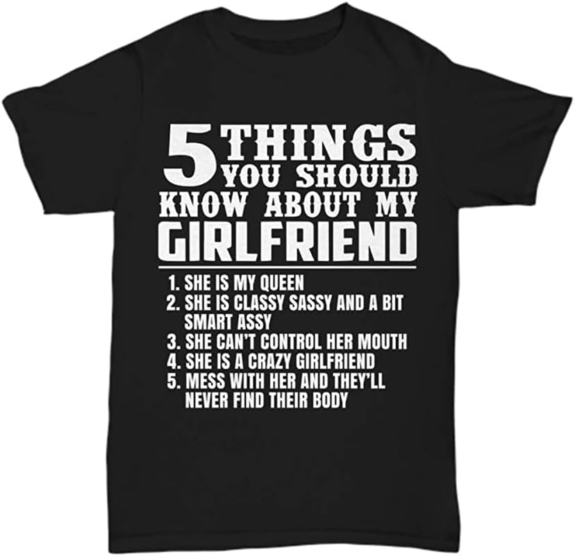 Boyfriend Fromfriend Funny Sayingfriend Boyfriend T-Shirt Black Graphic Unisex Tee Shirt