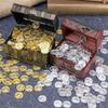 Пластиковые Поддельные Золотое Сокровище Игровая Монета Хэллоуин Золотая Монета Пиратские Золотые Монеты День Рождения