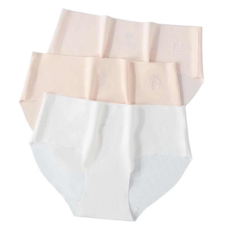 Langsha Girls' Thin Seamless Antibacterial Mesh Briefs (3-Pack)