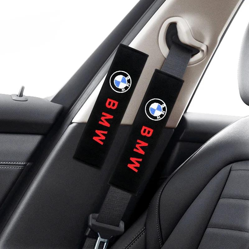 BABC1 For BMW Car Interior Seat Belt Protector Comfortable Breathable Cotton Seat Belt Cover For BMW M POWER X3 X5 X6 E36 E46 E90 E60