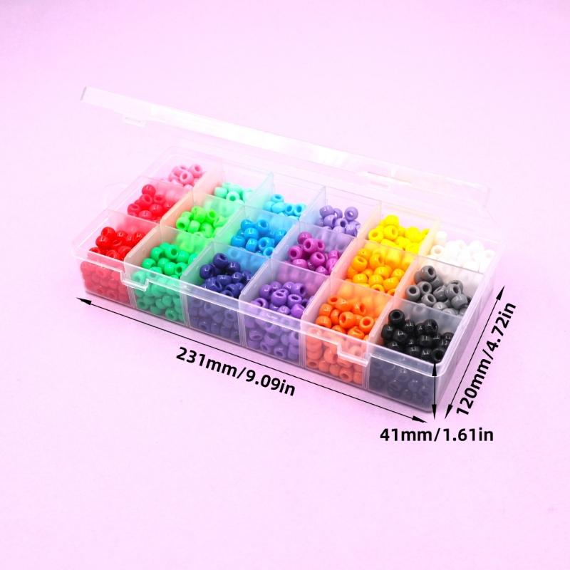 DIY Bracelet Making Set With Resin Beads Plastic Charm and Elastics String for Kids Adults Jewelry Craft Supplies