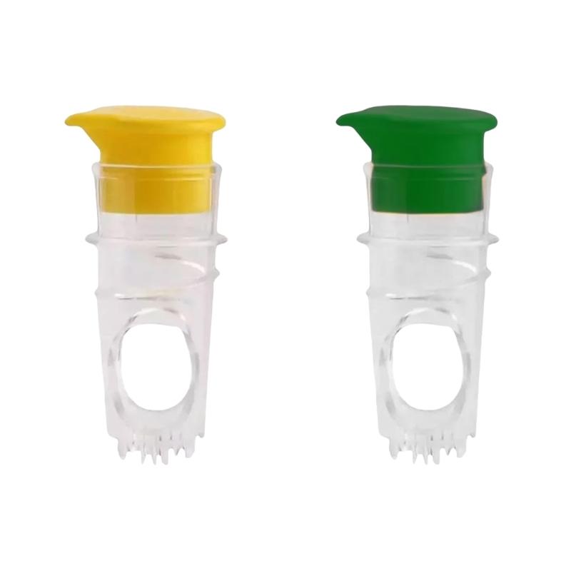 2Pcs Durable Plastic Lemon Squeezer Set Ergonomic Designs Hand Press Juicer for Easily Citrus Fruit Squeezing
