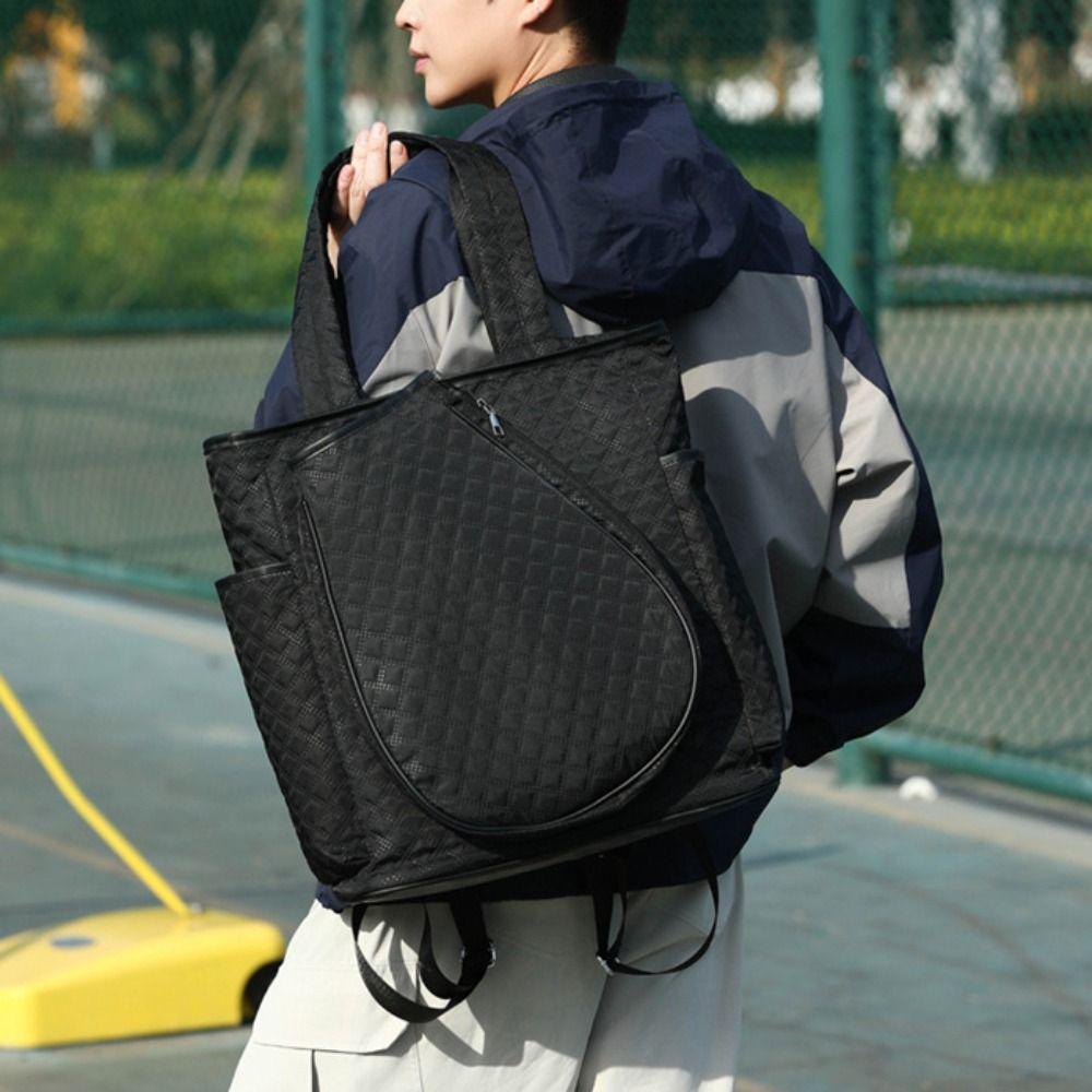 2 Rackets Badminton Backpack Nylon Racquet Carrying Bag Racket Storage Bag Exercise Gym Equipment