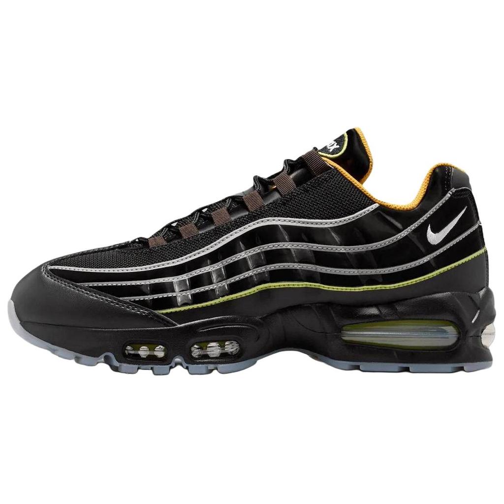 Nike Дышащие кроссовки для бега Air Max 95, унисекс, черные с белым, IR5901-010