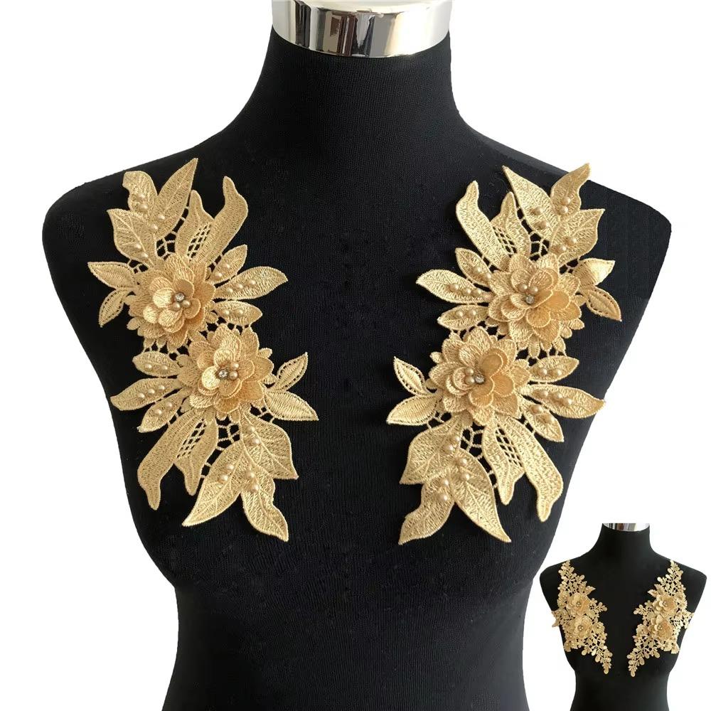 2 шт. аппликация на одежду кружевная ткань аппликация красочная свадебное платье нашивка модная вышивка нашивка