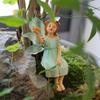 Handheld Butterfly Flower Fairy Resin Ornament: Micro Landscape Pot Decoration