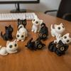 PLA 3D-печатные фигурки кошек Игрушки Модель Котёнок Микро-ландшафтные поделки Дом с привидениями