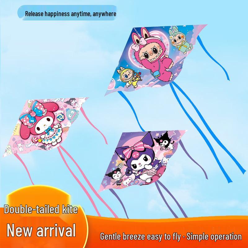 2026 Weifang Butterfly Kite: Children's Easy-Fly Outdoor Toy with Double Tail, Light Breeze, Cartoon Design
