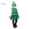 Детский костюм рождественской елки, праздничный комплект для девочек, легко чистящееся рождественское платье-шляпа для выступлений, подарки для косплея