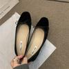 Fashion Bailamos 2024 New Women Flats Spring Summer Ballet Shoes Women Slip On Loafers Round Toe Shallow Bowtie Ballerina Soft Moccasin