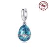 Copper Blue Star Easter Egg Pendants Bracelet Charms Fit Women Jewelry Party Beads Diy Fine Gifts Accessories