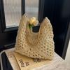 Fashion Straw Women Hollow Out Top Handle Shoulder Bags Paper Woven Female Handbags Large Capacity Summer Beach Straw Bags Casual Tote Purses