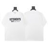 Unisex Oversized Vintage Washed Cotton Tee With Embroidered Letter Print Casual T-Shirt