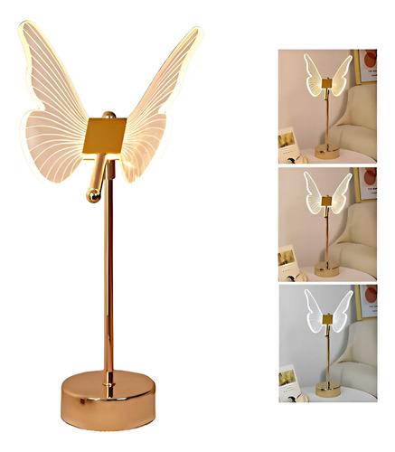 Butterfly LED Table Lamp With Adjustable Light - Decorative Bedside Night Light for Ambient Room Decor Lighting Modern Design for Bedroom Nightstand