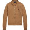 Polo Solid Color Small Pony Embroidered Single-Breasted Long Sleeve Knit Sweater Women Sweater Camel WMPOSWENDW20364-260
