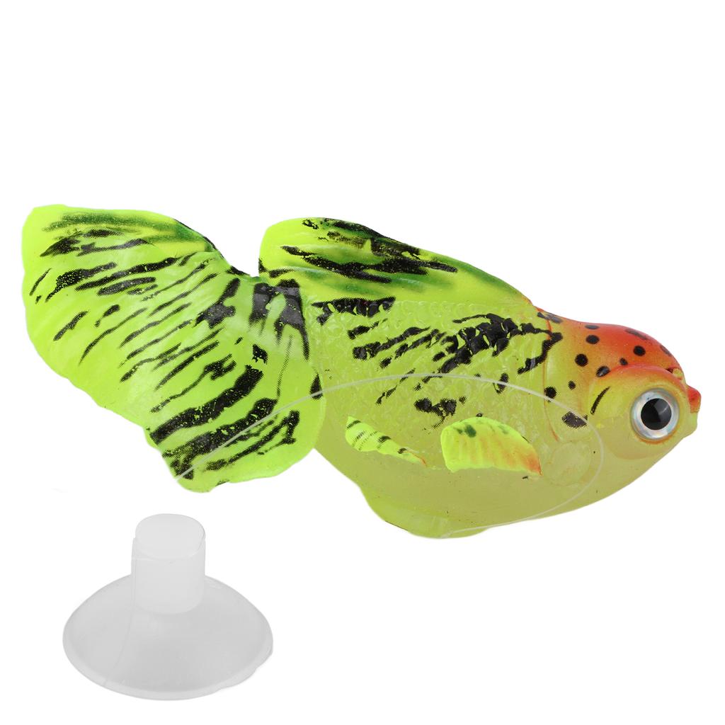 Artificial Fish Glowing Effect Silicone Simulation Gold Fish for Fish Bowl Simulation Animal