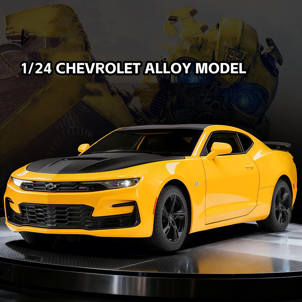 1:24 Chevrolet Camaro 2023 Литая Модель Автомобиля Игрушка Металлический Литой Автомобиль Звук и Свет Автомобильные Игрушки Для Детей Транспортное Средство