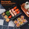 10Pcs Thickened Sushi Boxes With Lids Disposable Eco Friendly Food Containers Take Out Boxes Carry Out Containers
